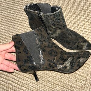 Donald J. Pliner Black and Brown Patterned Ankle Boots